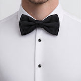 Black Satin Classic Bow Tie