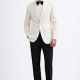 Peak Lapel Ivory Tuxedo Jacket