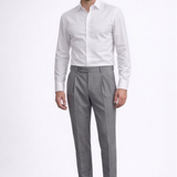 Grey Wool Suit Trousers