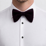 Burgundy Velvet Bow Tie