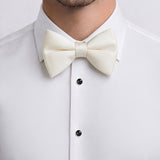 Ivory Satin Bow Tie