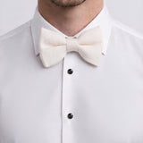 Ivory Grogram Bow Tie