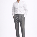 Grey Wool Suit Trousers