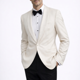 Shawl Lapel Ivory Tuxedo Jacket