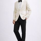 Peak Lapel Ivory Tuxedo Jacket