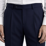 Navy Wool Suit Trousers