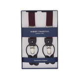 Burgundy Herringbone Suspenders